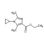 CAS 登录号：824432-04-4， 乙基1-环丙基-2,5-二甲基-1H-咪唑-4-羧酸酯
