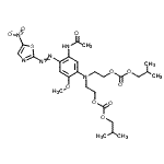 CAS 登录号：82457-22-5， ({5-乙酰氨基-2-甲氧基-4-[(5-硝基-1,3-噻唑-2-基)偶氮]苯基}亚氨基)二-2,1-乙二基二异丁基二碳酸酯