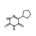 CAS 登录号：824983-26-8， 6-环戊基-3-硫代-3,4-二氢-1,2,4-三嗪-5(2H)-酮