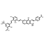 CAS#: 82599-59-5, 6-({2,4-Dihydroxy-3-[(2-hydroxy-3-nitro-5-sulfophenyl)diazenyl]phenyl}diazenyl)-4-hydroxy-3-[(4-nitrophenyl)diazenyl]-2-naphthalenesulfonic acid