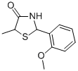 CAS 登录号：82697-74-3， 2-(2-甲氧基苯基)-5-甲基-4-噻唑烷酮