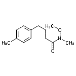 CAS 登录号：827345-02-8， N-甲氧基-N-甲基-4-(4-甲基苯基)丁酰胺