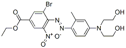 CAS 登录号：82760-43-8， 4-[[4-[二(2-羟基乙基)氨基]-2-甲苯基]偶氮]-3-溴-5-硝基苯甲酸乙酯