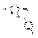CAS 登录号：827602-57-3， 5-溴-N<sup>3</sup>-(4-氟苄基)-2,3-吡嗪二胺