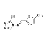 CAS 登录号：828275-06-5， 4-{(E)-[(5-甲基-2-噻吩基)亚甲基]氨基}-2,4-二氢-3H-1,2,4-三唑-3-硫酮