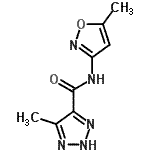 CAS 登录号：828297-94-5， 5-甲基-N-(5-甲基-1,2-恶唑-3-基)-2H-1,2,3-三唑-4-甲酰胺