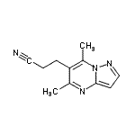 CAS 登录号：828299-06-5， 3-(5,7-二甲基吡唑并[1,5-a]嘧啶-6-基)丙腈
