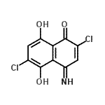 CAS 登录号：828934-34-5， 2,6-二氯-5,8-二羟基-4-亚氨基-1(4H)-萘酮
