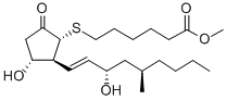 CAS 登录号：83058-69-9， 6-((-3-羟基-2-(3-羟基-5-甲基-1-壬烯基)-5-氧代环戊基)硫代)己酸甲酯