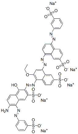 CAS#: 83221-48-1, 5-[2-[6-Amino-1-Hydroxy-3-Sulfo-5-[2-(3-Sulfophenyl)Diazenyl]-2-Naphthalenyl]Diazenyl]-6-Ethoxy-8-[2-[7-Sulfo-4-[2-(3-Sulfophenyl)Diazenyl]-1-Naphthalenyl]Diazenyl]-2-Naphthalenesulfonicacid Sodium Salt (1:5)