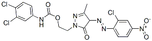 CAS#: 83249-51-8, 2-[4-[(2-Chloro-4-Nitrophenyl)Azo]-4,5-Dihydro-3-Methyl-5-Oxo-1H-Pyrazol-1-Yl]Ethyl (3,4-Dichlorophenyl)Carbamate