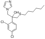 CAS 登录号:83337-62-6, alpha-(2,4-二氯苯基)-alpha-((己基硫基)甲基)-1H-咪唑-1-乙醇