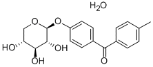 CAS 登录号:83354-79-4, (4-甲基苯基)(4-(beta-D-吡喃木糖基氧基)苯基)甲酮水合物