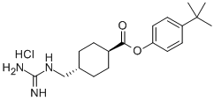 CAS 登录号:83373-31-3, 反式-4-胍基甲基环己烷羧酸对叔丁基苯基酯盐酸盐