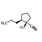 CAS 登录号：834885-63-1， (1R,2S)-1-羟基-2-丙基环戊烷甲腈