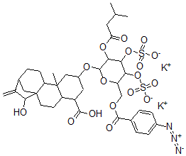 CAS 登录号：83579-68-4， 6'-O-4-叠氮基苯甲酰基苍术苷