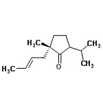 CAS 登录号：836628-77-4， (2S)-2-[(2E)-2-丁烯-1-基]-5-异丙基-2-甲基环戊酮