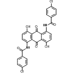 CAS 登录号：83721-56-6， N,N'-(4,8-二羟基-9,10-二氧代-9,10-二氢蒽-1,5-二基)二(4-氯苯甲酰胺)