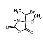 CAS#: 83791-33-7, 4-(1-Bromoethyl)-4-methoxy-1,3-oxazolidine-2,5-dione
