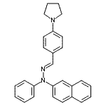 CAS 登录号：83799-84-2， 1-(4-{(E)-[2-萘基(苯基)亚肼基]甲基}苯基)吡咯烷