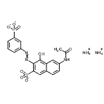 CAS#: 83803-78-5, 6-(acetylamino)-4-hydroxy-3-[2-(3-phosphonatophenyl)diazenyl]-2-Naphthalenesulfonate ammonium salt (1:2)