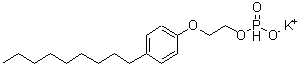 CAS 登录号：83929-26-4， 2-(4-壬基苯氧基)乙基膦酸酯钾盐