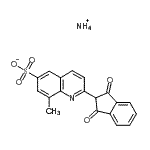 CAS 登录号:83929-60-6, 铵2-(1,3-二氧代-2,3-二氢-1H-茚-2-基)-8-甲基-6-喹啉磺酸酯