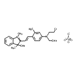 CAS 登录号：83949-67-1， N-(2-氯乙基)-N-乙基-3-甲基-4-[(E)-2-(1,3,3-三甲基吲哚-1-鎓-2-基)乙烯基]苯胺磷酸盐