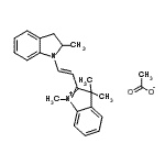 CAS 登录号：83949-78-4， 1,3,3-三甲基-2-[(E)-2-(2-甲基-2,3-二氢-1H-吲哚-1-基)乙烯基]-3H-吲哚鎓乙酸盐