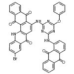 CAS 登录号：83949-88-6， 10-溴-6-({4-[(9,10-二氧代-9,10-二氢-1-蒽基)氨基]-6-苯氧基-1,3,5-三嗪-2-基}氨基)萘并[2,3-c]吖啶-5,8,14(13H)-三酮