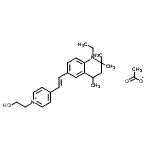 CAS 登录号：83950-24-7， 4-[(E)-2-(1-乙基-2,2,4-三甲基-1,2,3,4-四氢-6-喹啉基)乙烯基]-1-(2-羟基乙基)吡啶鎓乙酸盐