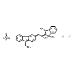 CAS 登录号：83950-25-8， 9-乙基-3-[2-(1,3,3-三甲基-1,3-二氢-2H-吲哚-2-亚基)亚乙基]-3H-咔唑鎓氢磷酸酯(1:2:1)