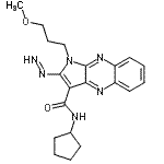 CAS 登录号：839699-72-8， N-环戊基-2-偶氮-1-(3-甲氧基丙基)-1H-吡咯并[2,3-b]喹喔啉-3-甲酰胺