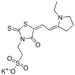 CAS 登录号：84100-34-5， 5-[(1-乙基吡咯烷-2-亚基)乙亚基]-4-氧代-2-硫酮噻唑烷-3-乙烷磺酸钾