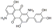 CAS 登录号:84100-90-3, 1,5-二氨基-2-(3,4-二羟基苯基)-4,8-二羟基-9,10-蒽二酮