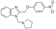 CAS#: 84138-25-0, 2-((P-Nitrophenoxy)Methyl)-1-((Pyrrolidinyl)Methyl)Benzimidazole