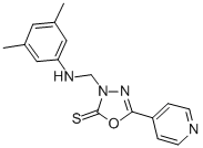 CAS#: 84249-79-6, 3-(((3,5-Dimethylphenyl)Amino)Methyl)-5 -(4-Pyridinyl)-1,3,4-Oxadiazole-2(3H)-Thione