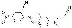 CAS 登录号：84255-17-4， 2-[[4-[(2-氰基乙基)乙胺]邻甲苯基]偶氮]-5-硝基苯甲腈