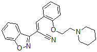 CAS 登录号:84260-62-8, 2-(1,2-苯并异恶唑-3-基)-3-(2-(2-哌啶乙氧基)苯基)丙烯腈