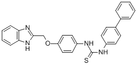 CAS 登录号:84494-47-3, N-(4-(1H-苯并咪唑-2-基甲氧基)苯基)-N'-(1,1'-联苯基)硫脲