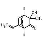 CAS 登录号：845293-94-9， (1R,4R,7S)-3,3-二甲基-7-乙烯基双环[2.2.2]辛-5-烯-2-酮