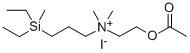CAS 登录号:84584-68-9, N-(2-(乙酰氧基)乙基)-3-(二乙基甲基硅烷基)-N,N-二甲基-1-丙铵碘化物