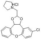 CAS 登录号:84646-84-4, 1-((5-氯-3a,12b-二氢二苯并(b,f)-1,3-二氧杂环戊并(4,5-d)氧杂卓-2-基)甲基)-吡咯烷盐酸盐