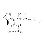 CAS 登录号：84696-68-4， 钾8-甲氧基-6-硝基菲并[3,4-d][1,3]二氧杂环戊烯-5-羧酸酯