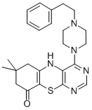 CAS#: 84744-88-7, 7,8-Dihydro-7,7-Dimethyl-4-(4-(2-Phenylethyl)-1-Piperazinyl)-5H-Pyrimido(4,5-b)(1,4)Benzothiazin-9(6H)-One