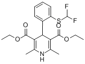 CAS 登录号:84761-73-9, 2,6-二甲基-3,5-二乙氧羰基-4-(2-(二氟甲基硫代)苯基)-1,4-二氢吡啶