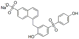 CAS 登录号：84852-32-4， 5-((2-羟基-5-((4-羟基苯基)磺酰基)苯基)甲基)萘-2-磺酸钠
