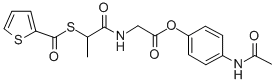 CAS 登录号：84856-27-9， N-(1-氧代-2-((2-噻吩基羰基)硫代)丙基)-甘氨酸 4-(乙酰氨基)苯基酯