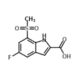 CAS#: 849035-87-6, 5-Fluoro-7-(methylsulfonyl)-1H-indole-2-carboxylic acid