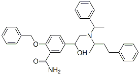 CAS 登录号：84963-40-6， 2-(苄氧基)-5-[1-羟基-2-[(alpha-甲基苄基)(1-甲基-3-苯基丙基)氨基]乙基]苯甲酰胺